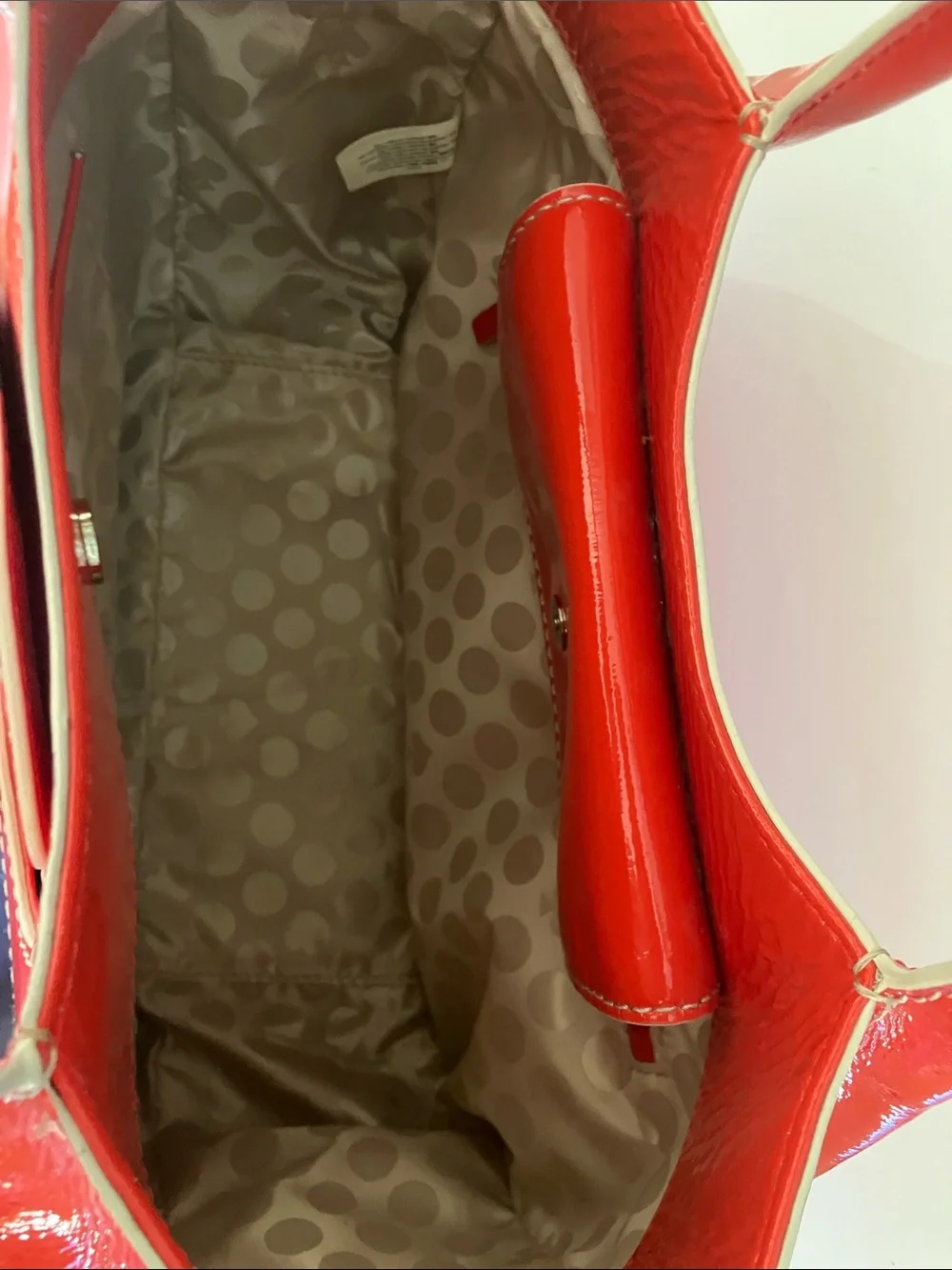 KATE SPADE New York Pretty Penny Bright Red Glossy Patent Leather Bag w/ Pouch